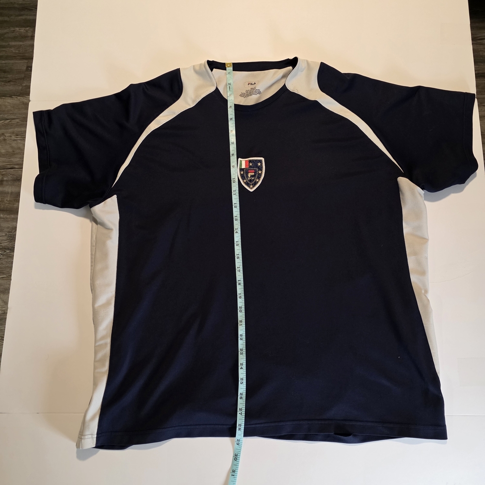 Fila Navy and White Men's Jersey